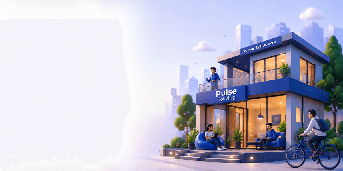Residents enjoying a Pulse coliving community space