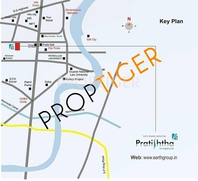 Earth Builders Pratishtha Elegance Location Plan