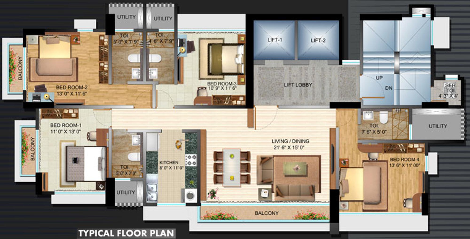 Images for Cluster Plan of Swastik Flair