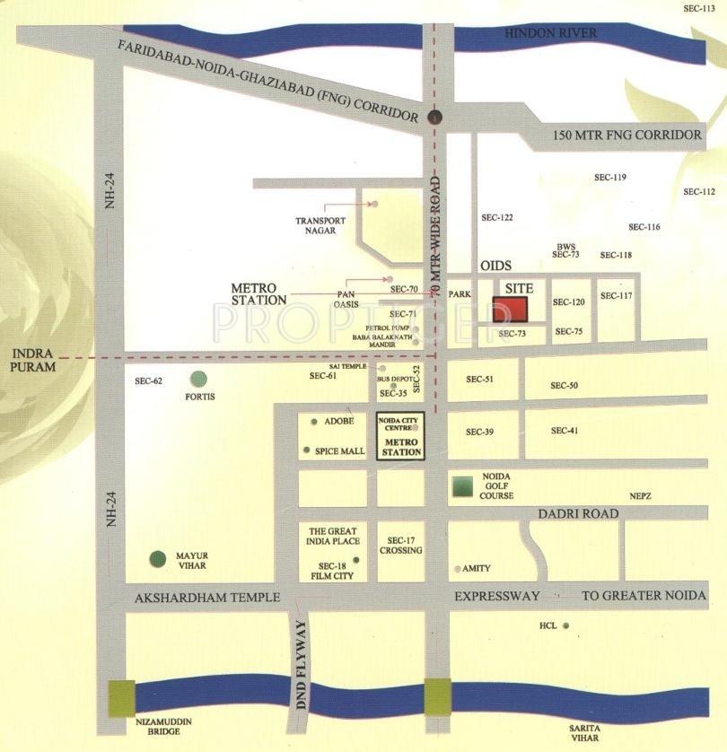 Jaguar Infrastructure Aryan Apartment Location Plan
