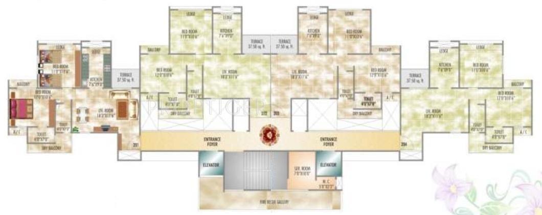 Images for Cluster Plan of Sunny Buildtech Orchid Residency