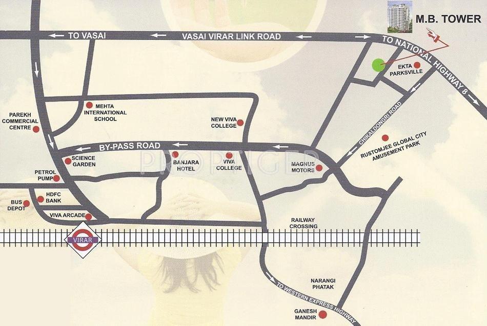 Morya Realtors M B Tower Location Plan