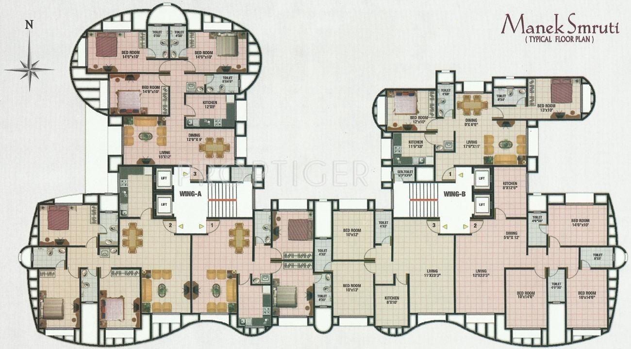  manek-smruti Wing-A Cluster Plan
