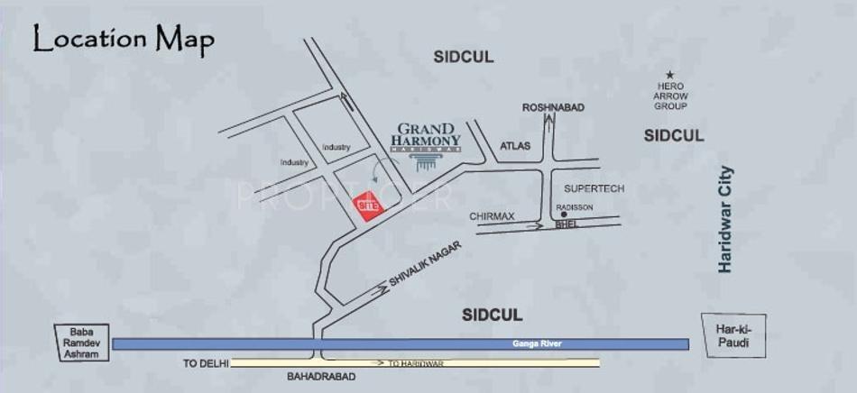 Skyline Infratech Grand Harmony Location Plan