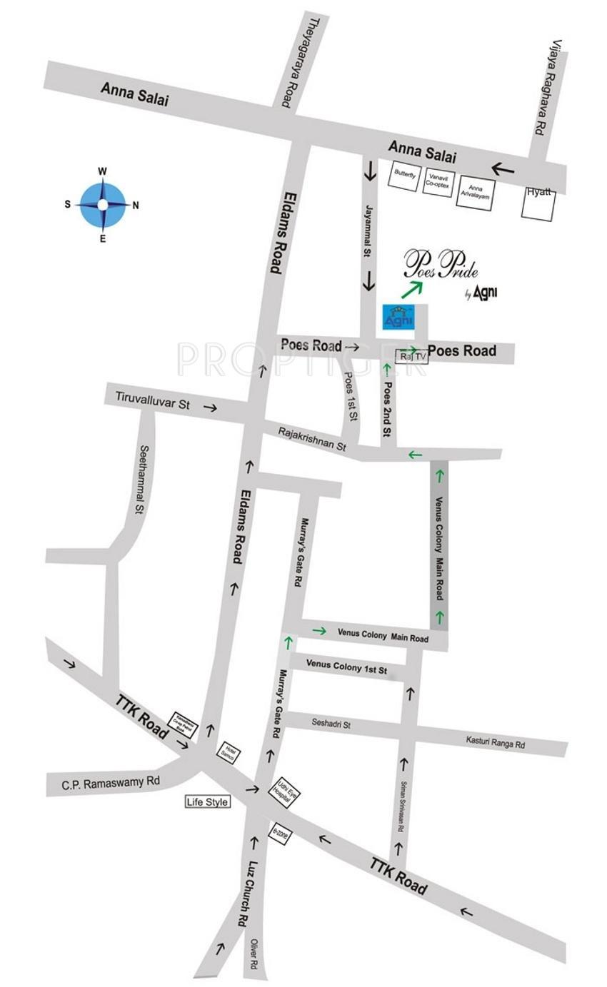 Agni Estates Poes Pride Location Plan