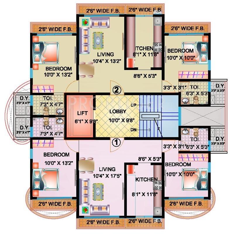 Images for Cluster Plan of Bholenath Developers Trinity Apartments