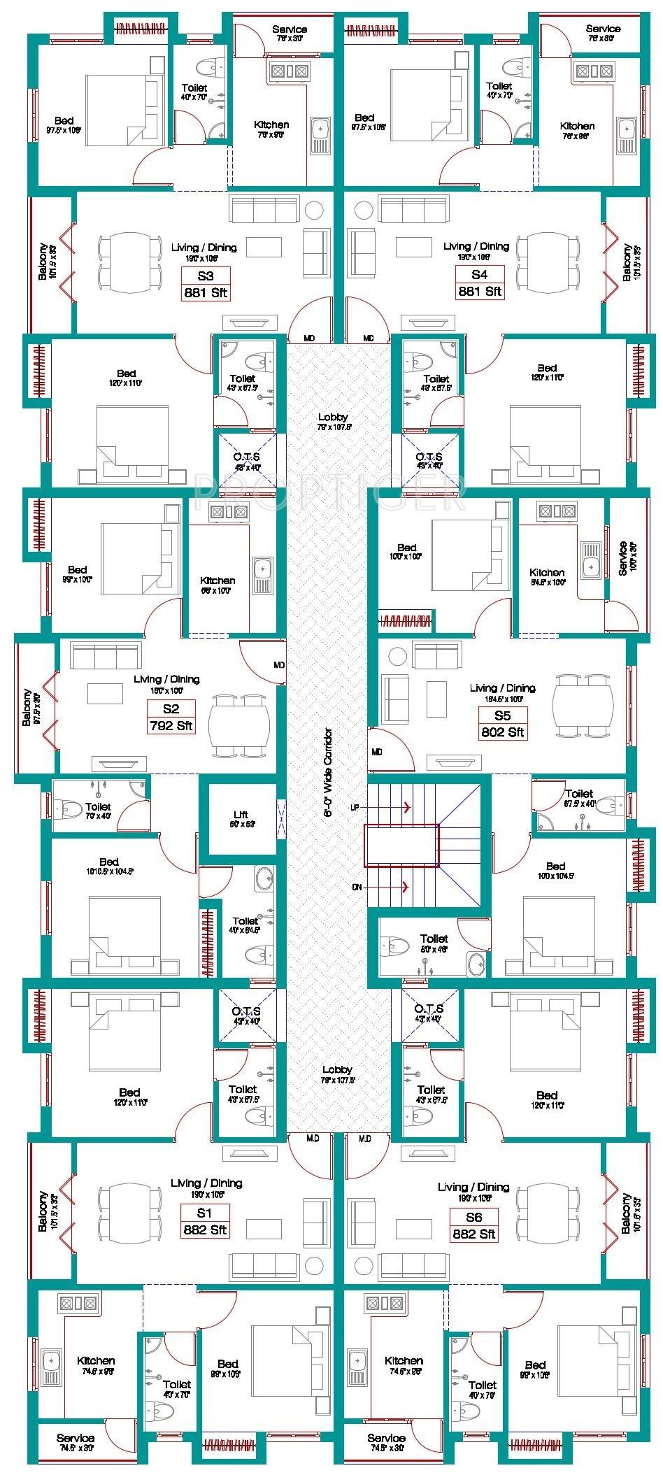 Images for Cluster Plan of Swetha Diamond