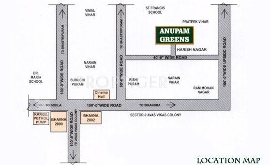 Anupam Housing Greens Location Plan