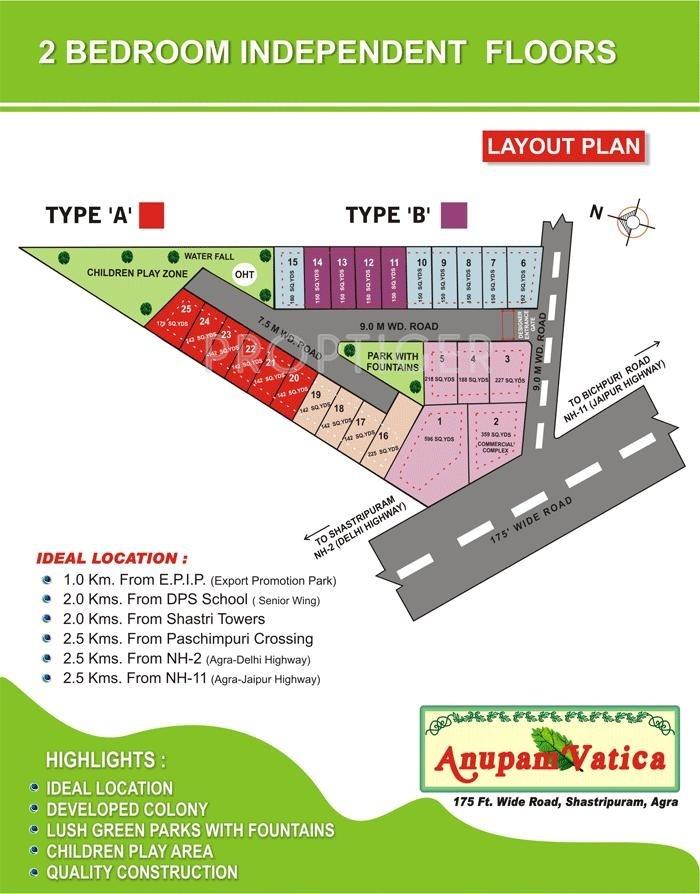 Anupam Housing Vatica Layout Plan