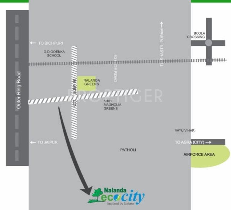 Nalanda Builders Eco City Location Plan