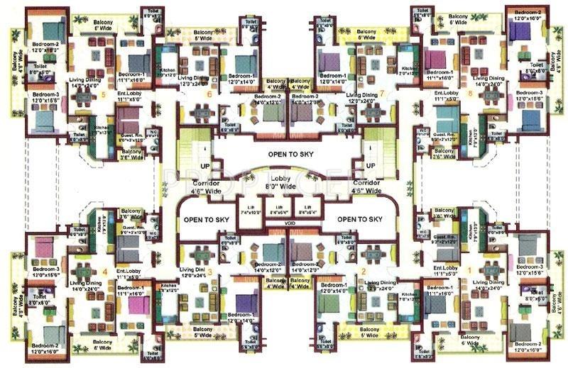 Images for Cluster Plan of Eros Group Brentwood Tower