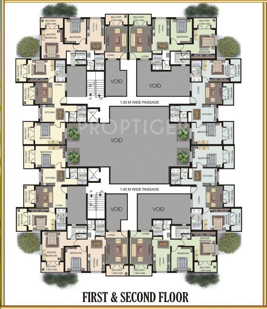 V K Developers Verna Residency Cluster Plan