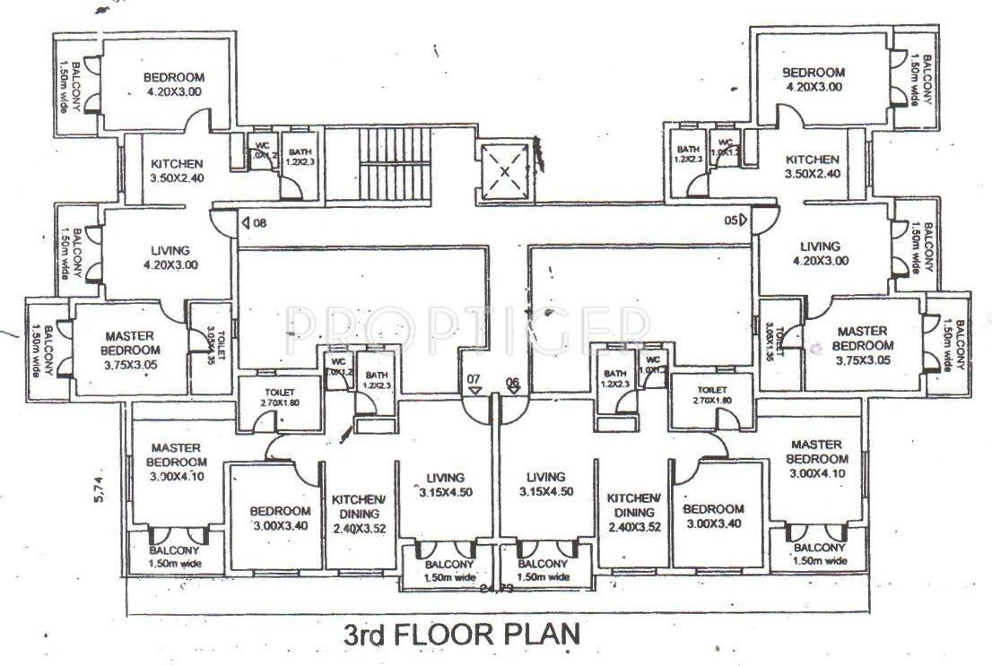 V K Developers Verna Residency Cluster Plan