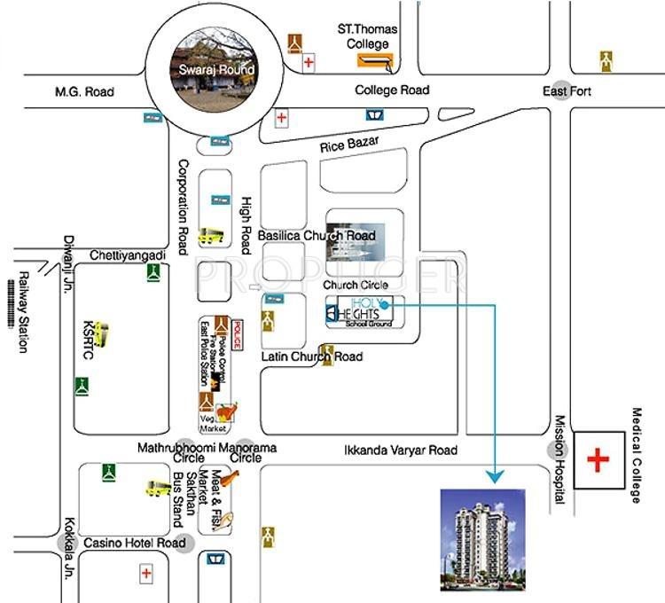Precious Homes Holy Heights Location Plan