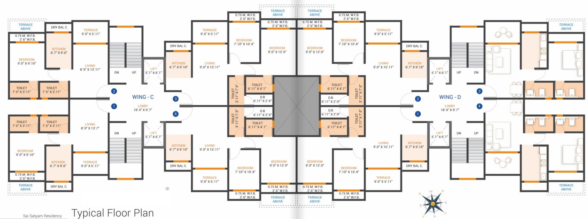 Images for Cluster Plan of Sai Satyam Residency