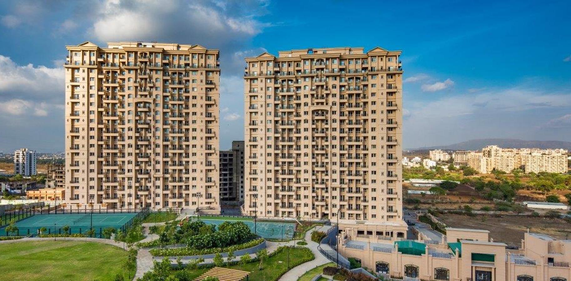 T9 Chronos and T10 Supremus Phase 1 Of Raheja Reserve being Buildings T7 T8 T9 T10 in RV Premiere