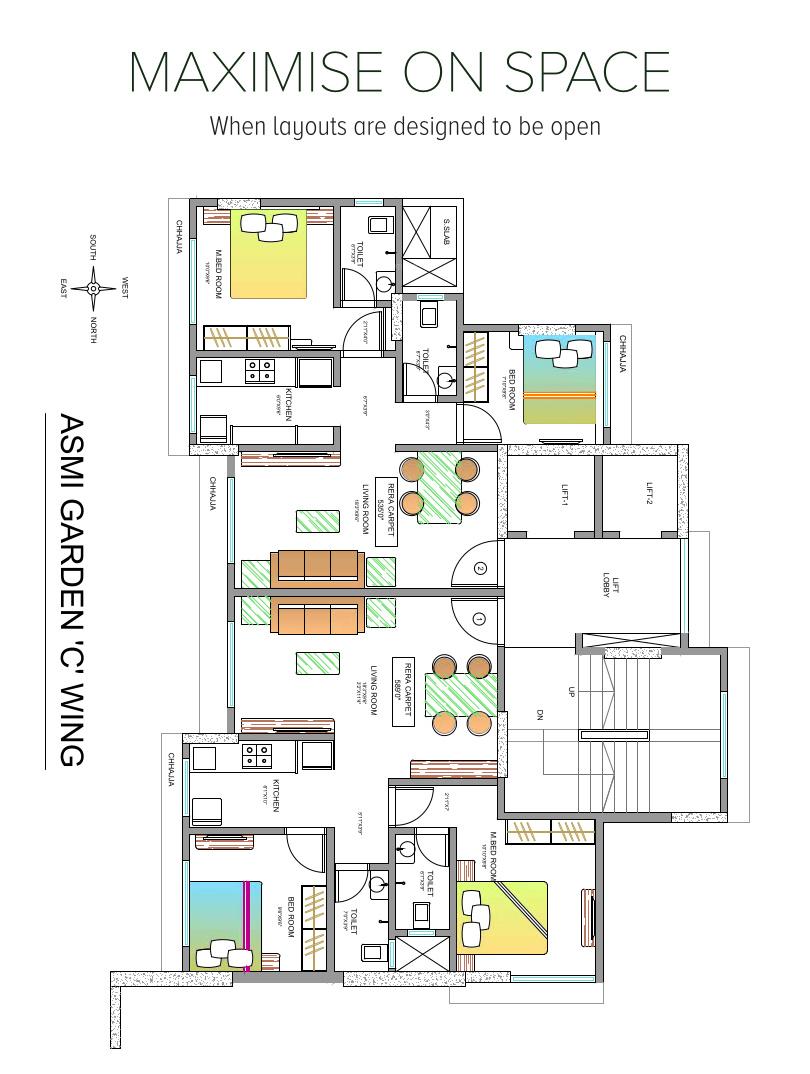  asmi-garden C Wing Cluster Plan