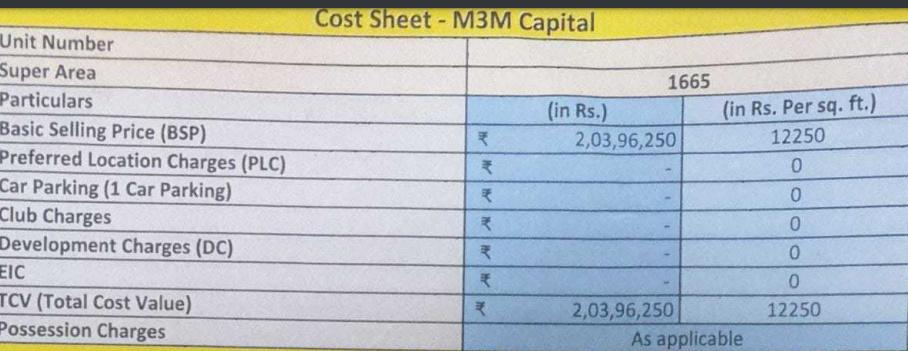  m3m-capital Construction Linked Payment (CLP)