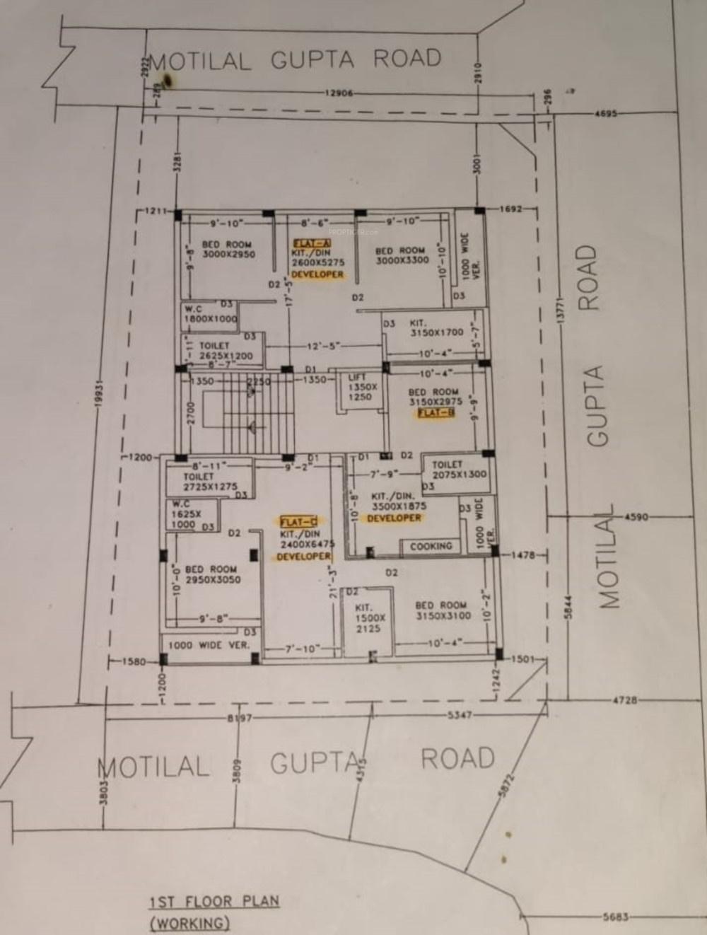  apartment Apartment Cluster Plan for 1st Floor
