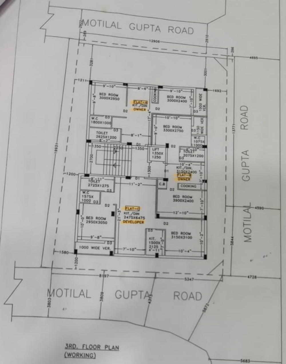  apartment Apartment Cluster Plan for 3rd Floor