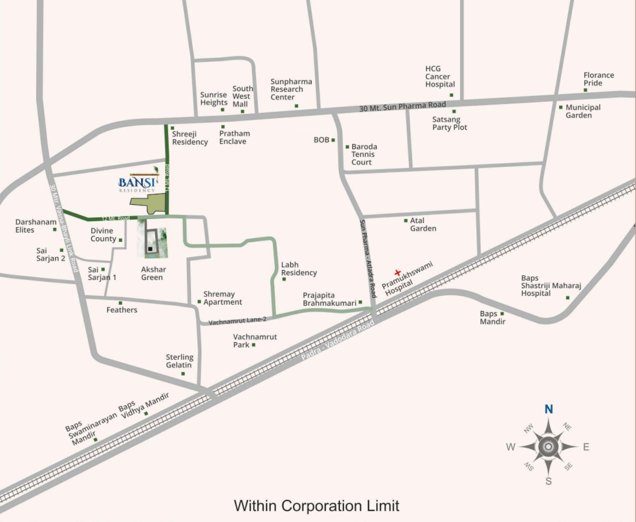  bansi-residency Location Plan