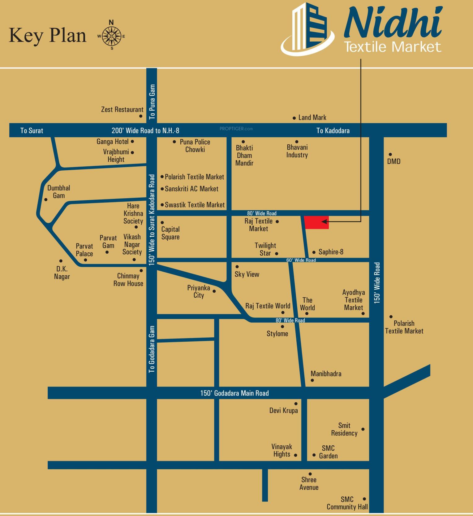  nidhi-textile-market Location Plan