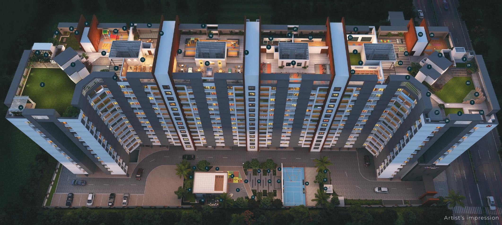  palms-wings-c-d-and-e Elevation