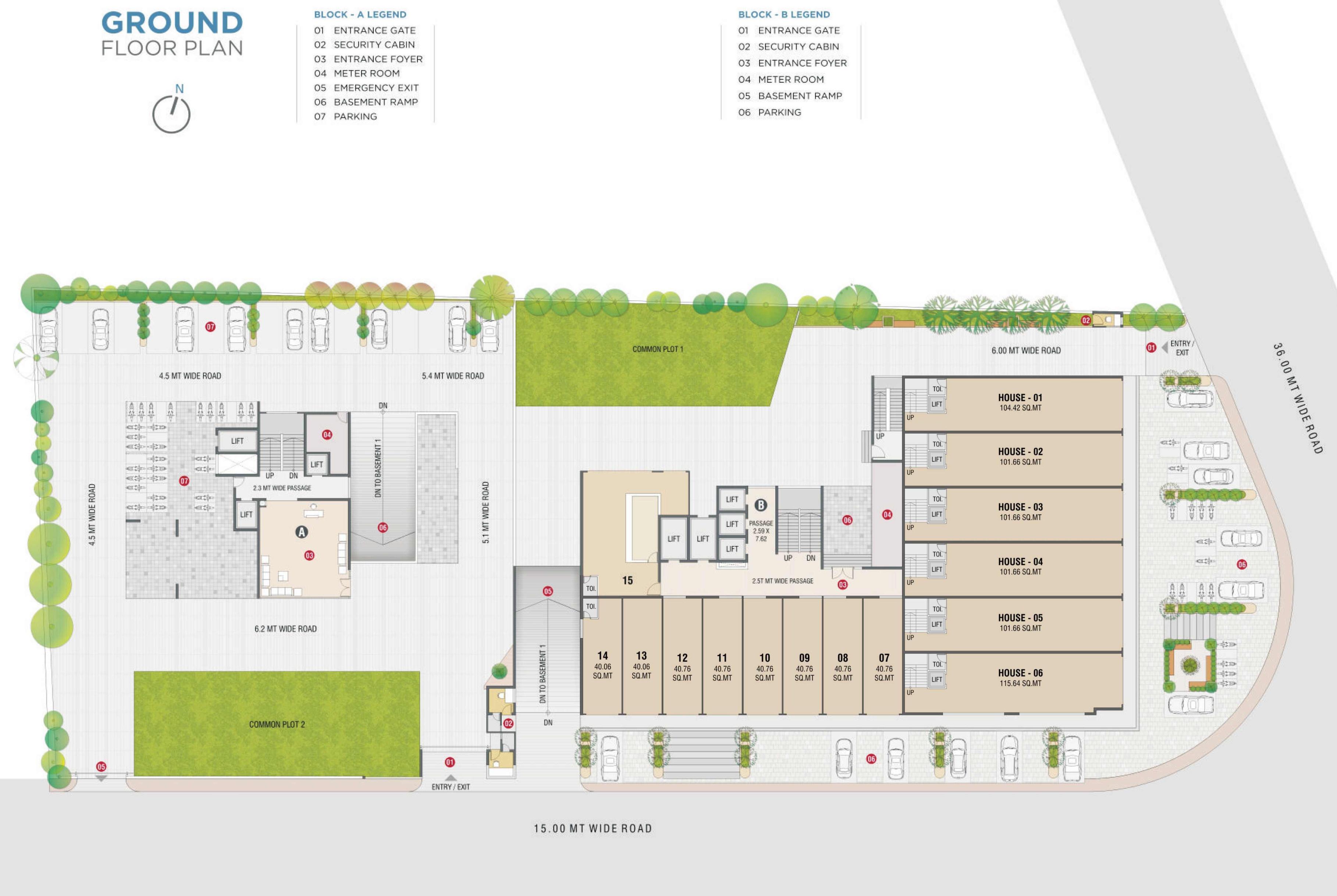  shreepad Building-A Ground Cluster Plan