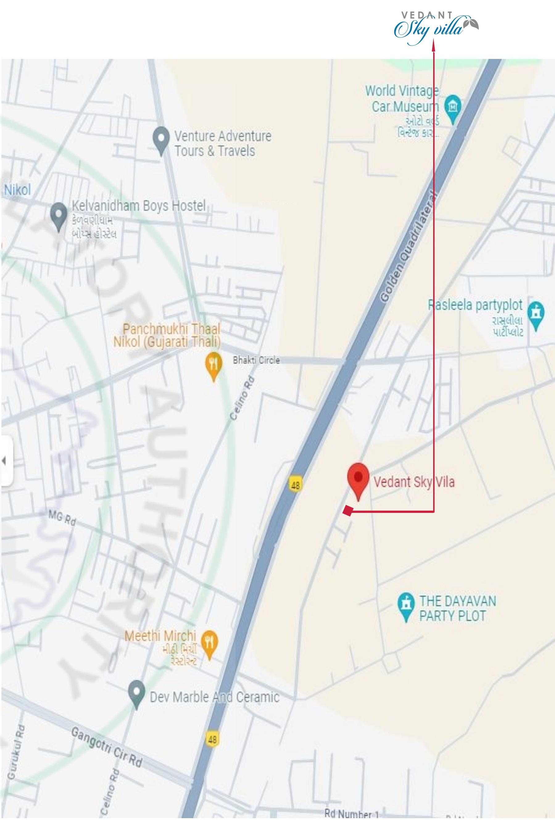  vedant-skyvilla Location Plan