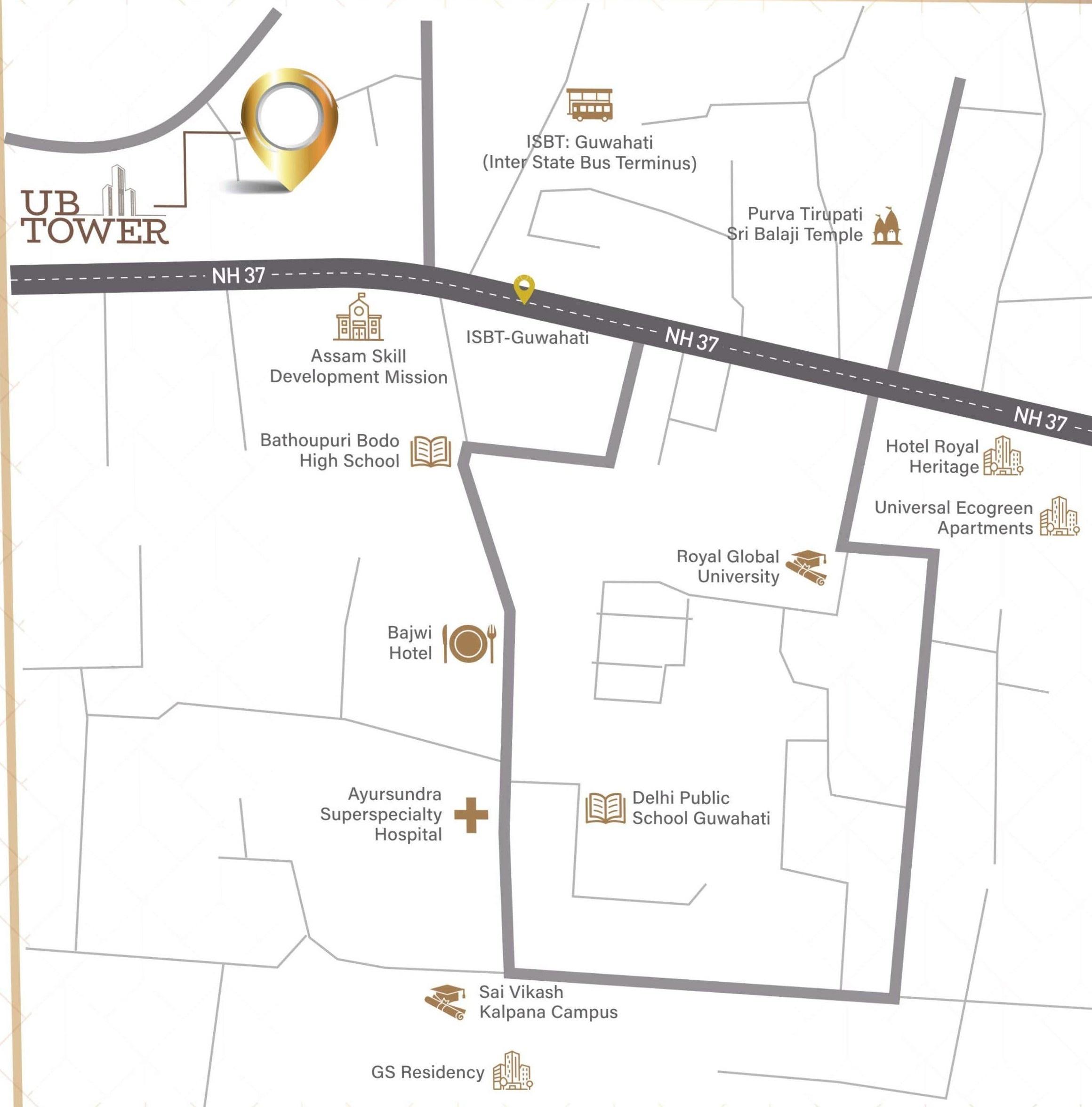  ub-tower Location Plan