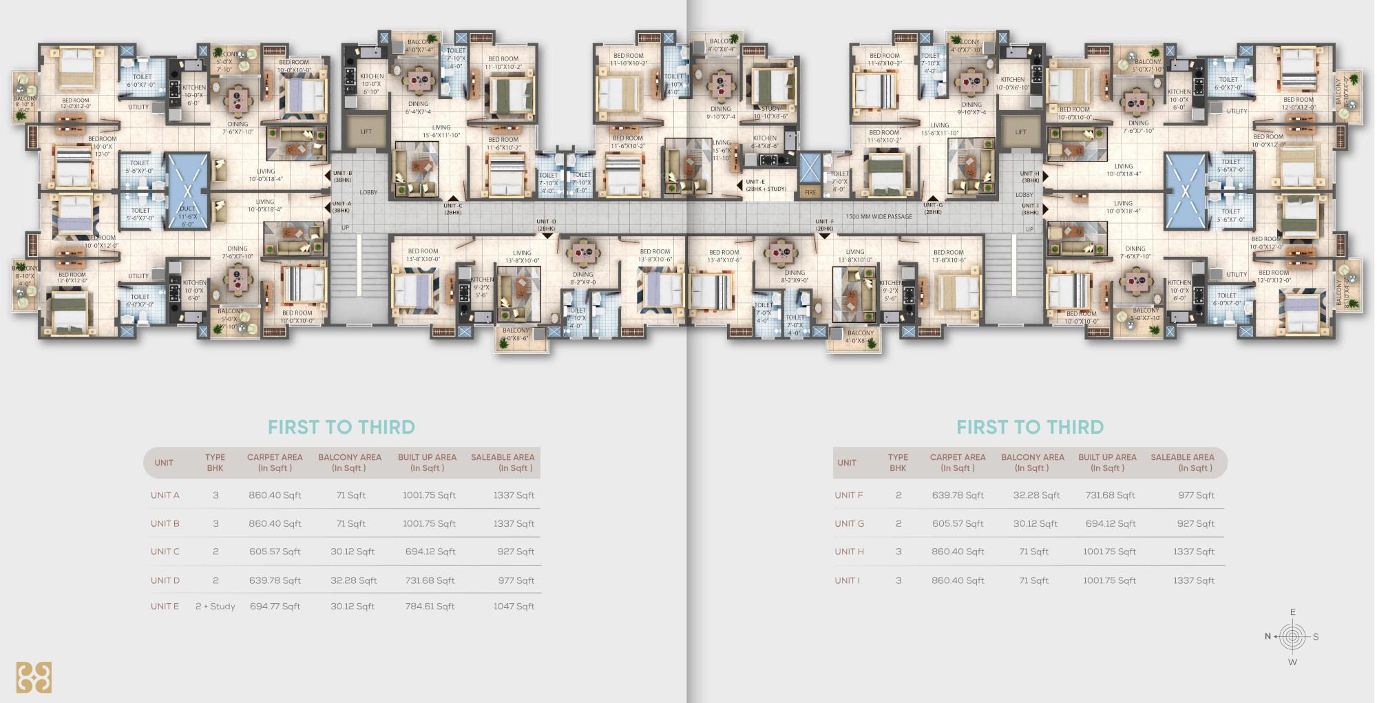  utsav Utsav Cluster Plan from 1st to 3rd Floor