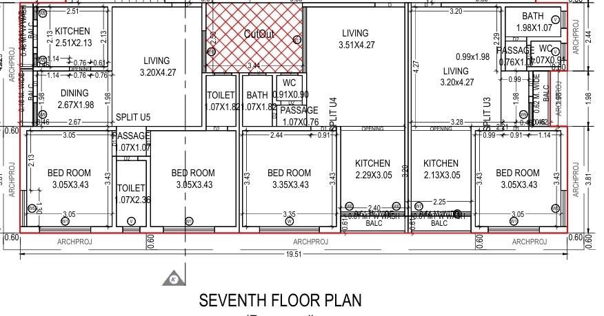  suprabha-apartment A Cluster Plan for 7th Floor