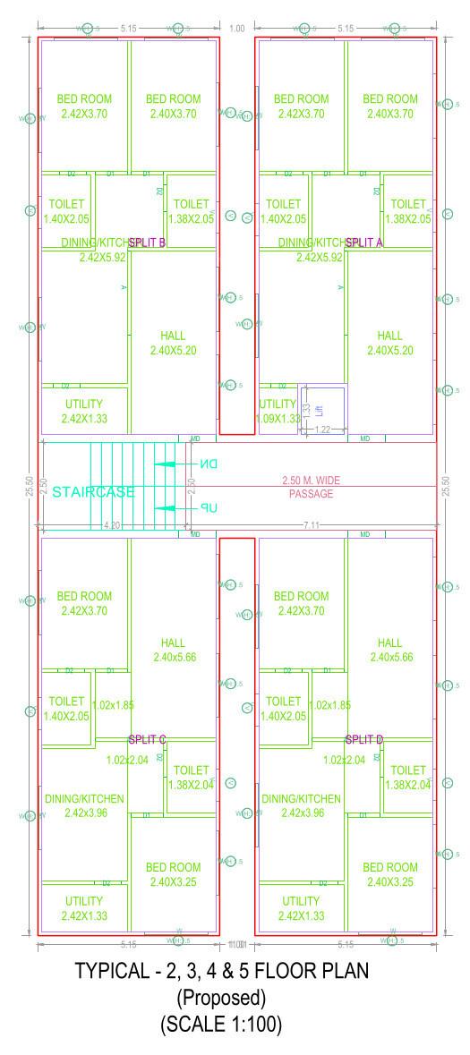  yuvin Yuvin Cluster Plan from 2nd to 5th Floor