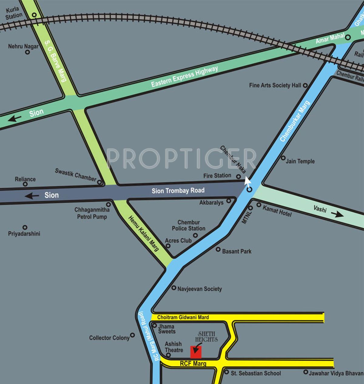 Images for Location Plan of Sheth Enterprises Heights