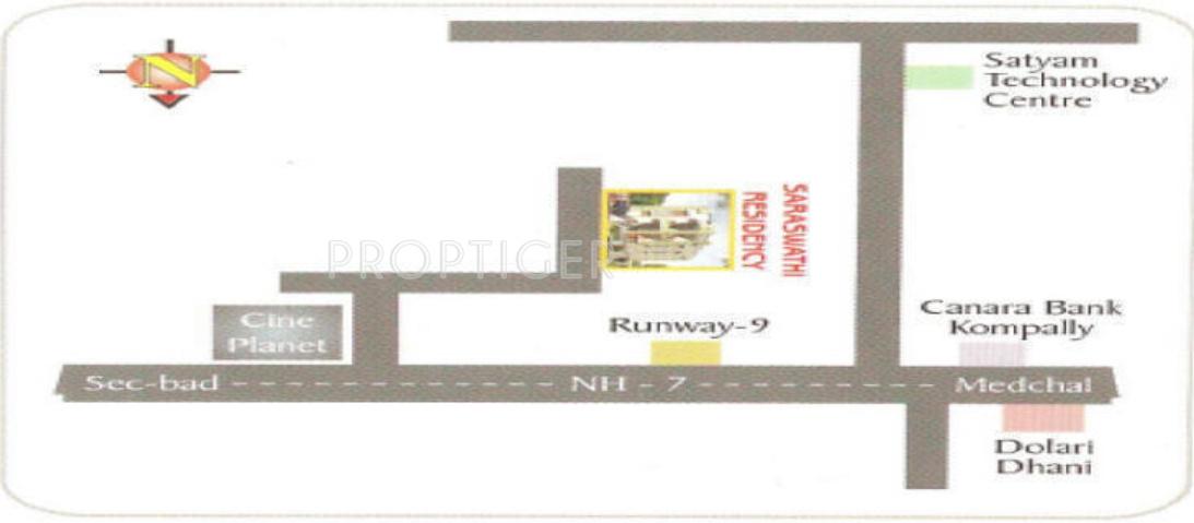 ss-developers saraswathi-residency Location Plan
