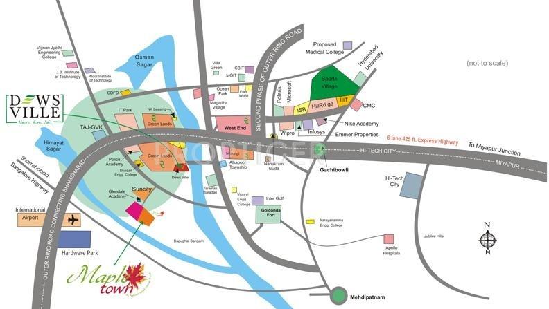 Radha Realty Mapletown Phase II Location Plan