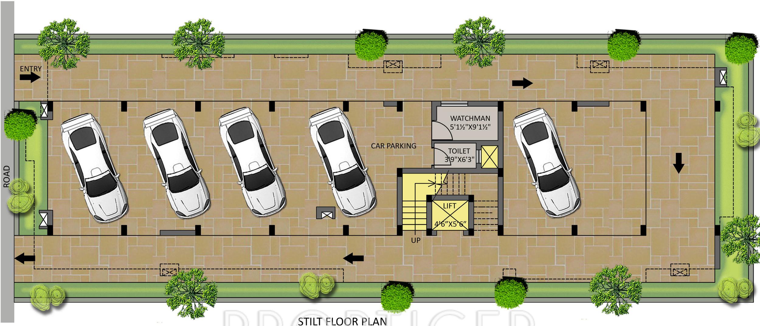 dev-apartment lic-nagar Cluster Plan