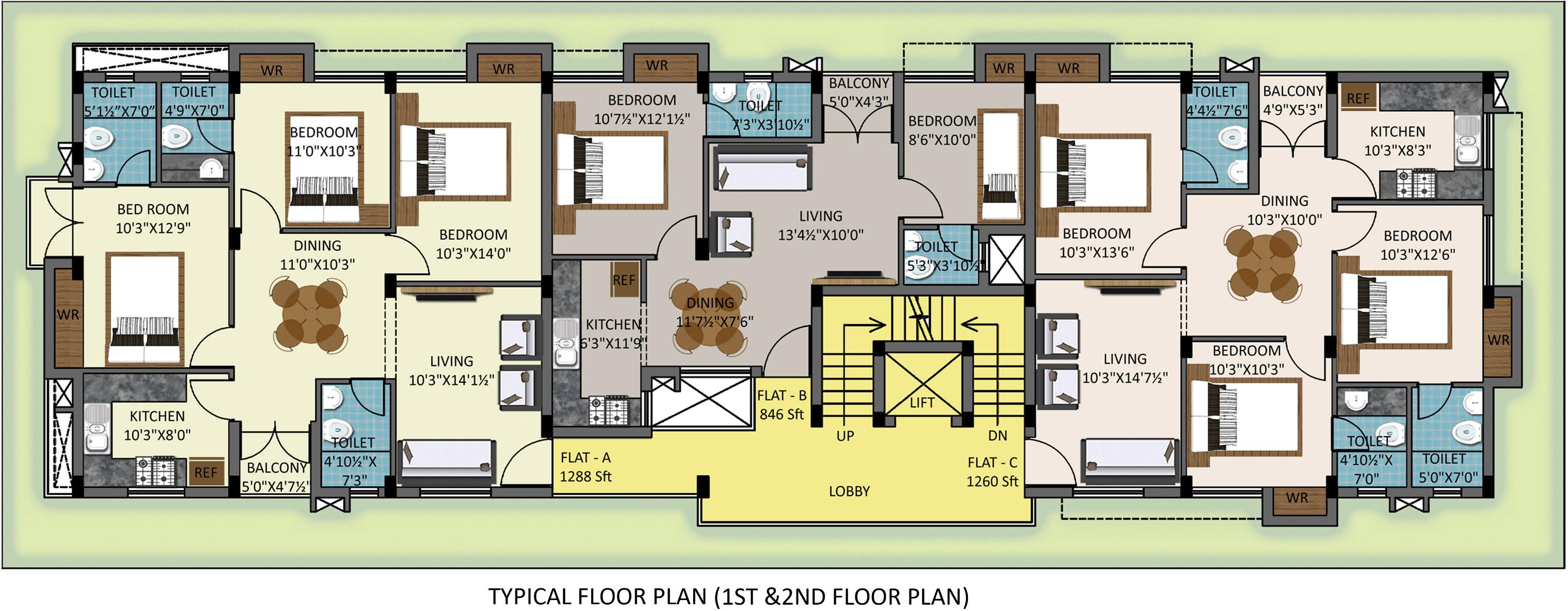dev-apartment lic-nagar Cluster Plan