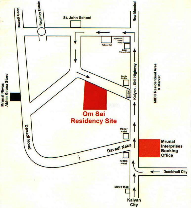 mrunal-enterprises om-sai-residency Location Plan