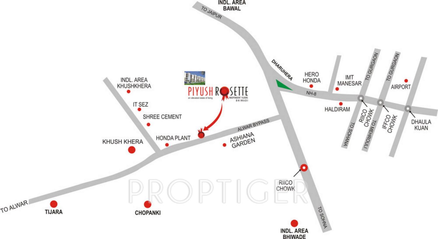 piyush-group rosette Location Plan