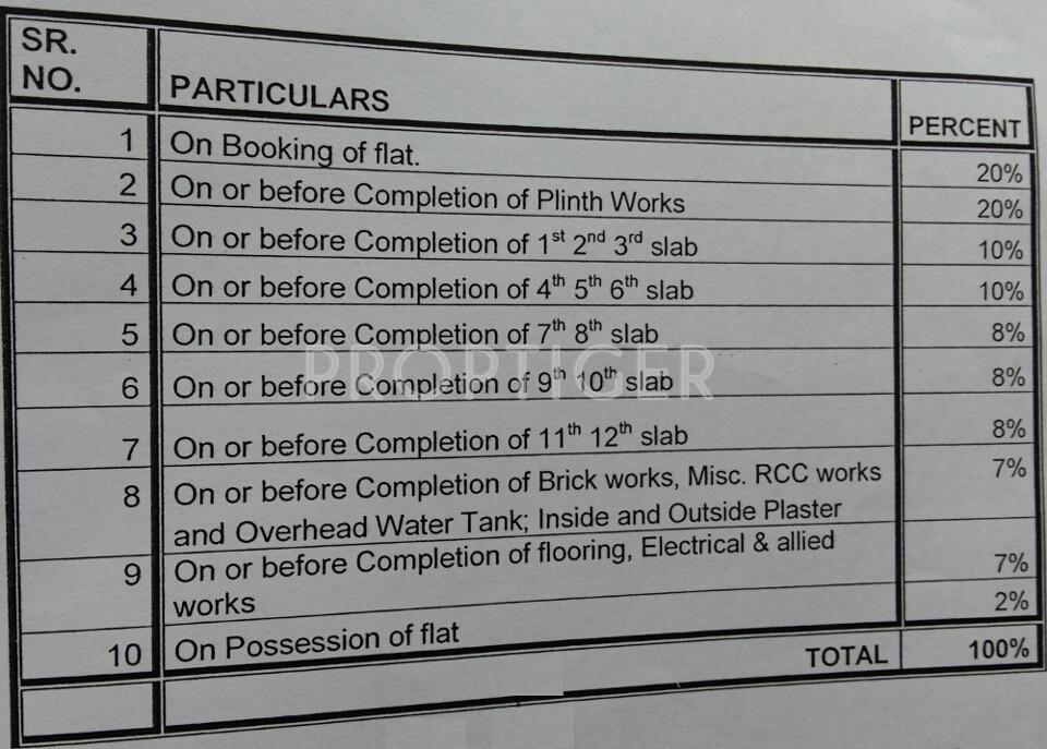 Pragati Infra Pragati Crystal Payment Plan