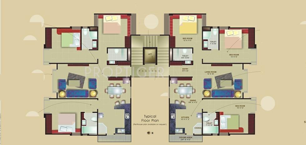 Othello Group Arham Apartment Cluster Plan