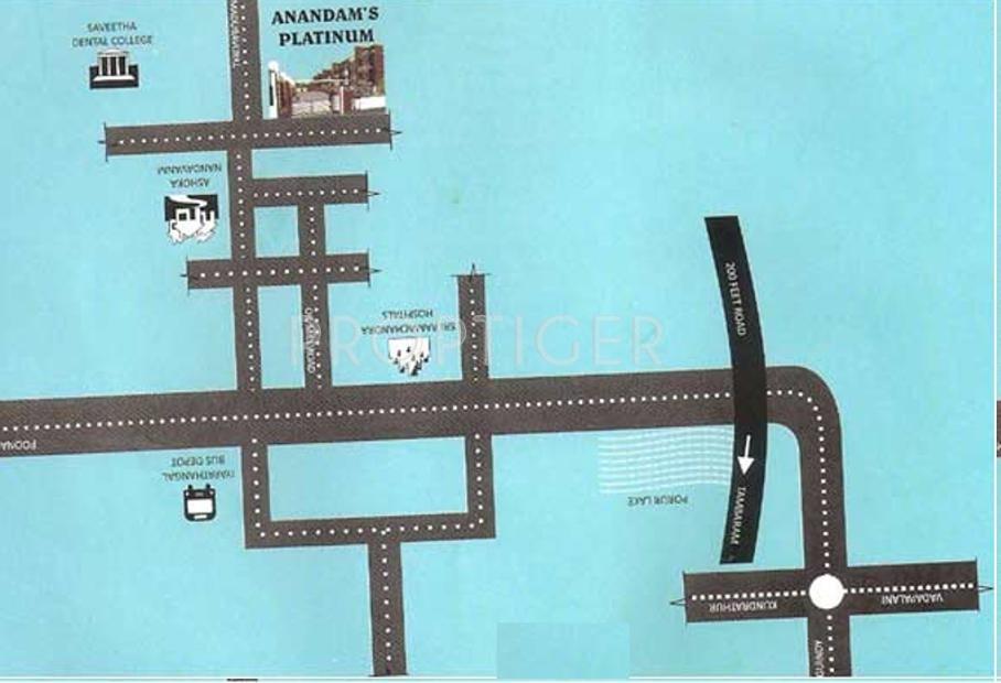 Anandam Foundations Platinum Villa Location Plan