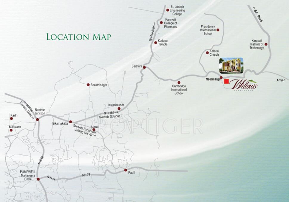 ace-developers willows-residences Location Plan