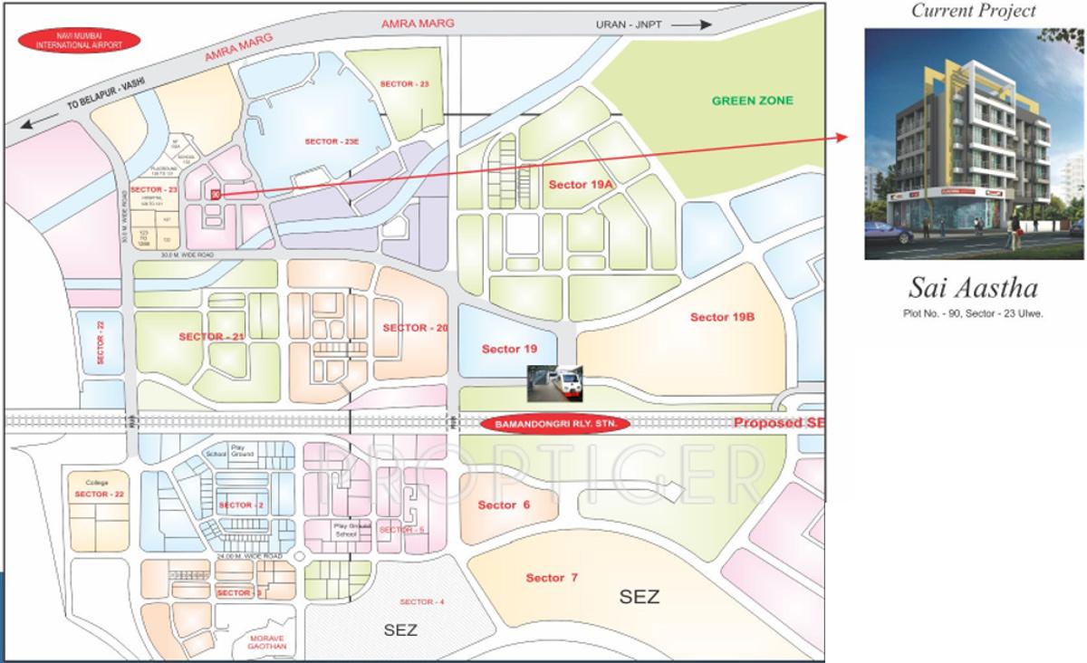 sai-amrut-developers aastha Location Plan