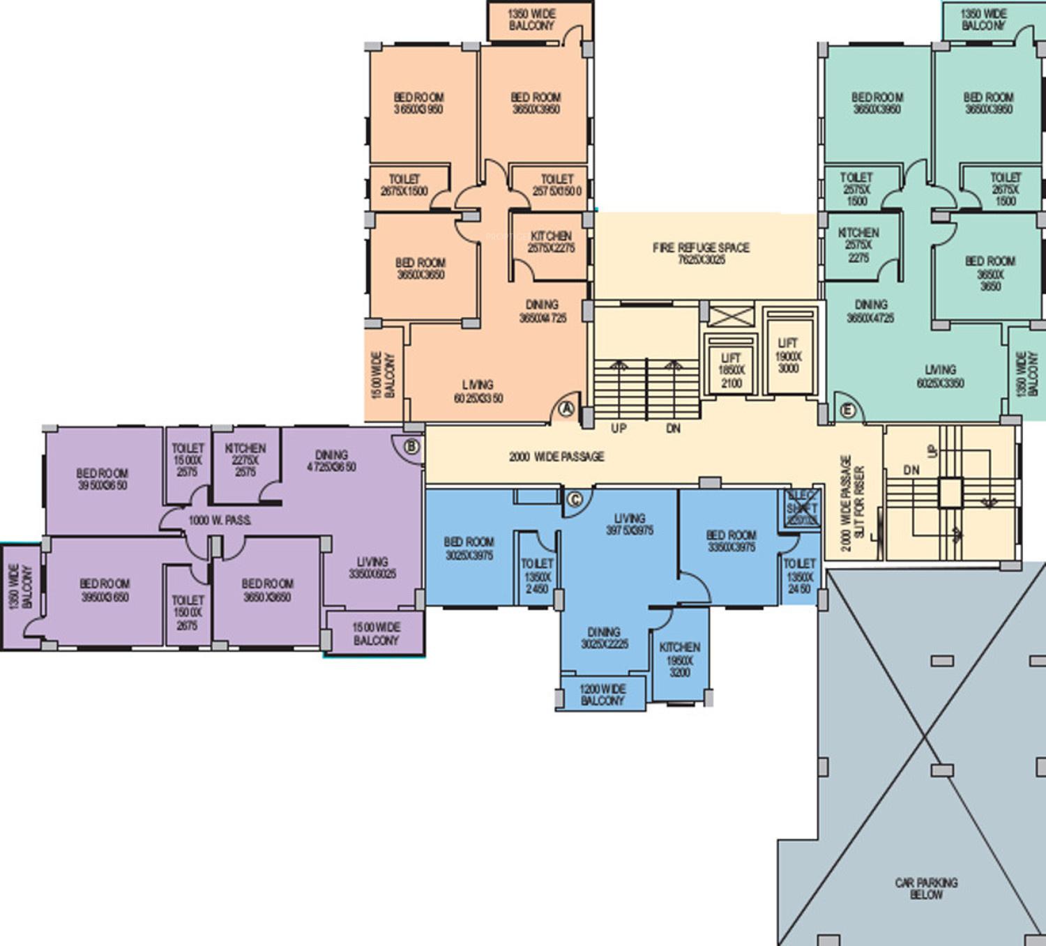  rupali Rupali 1st Floor Cluster Plan