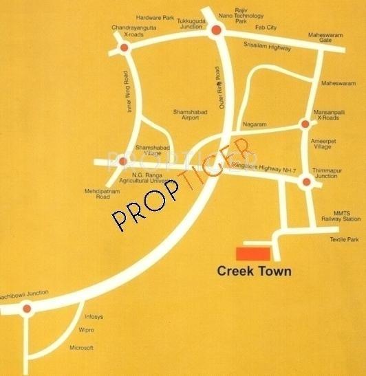 Radha Realty Creek Town Location Plan