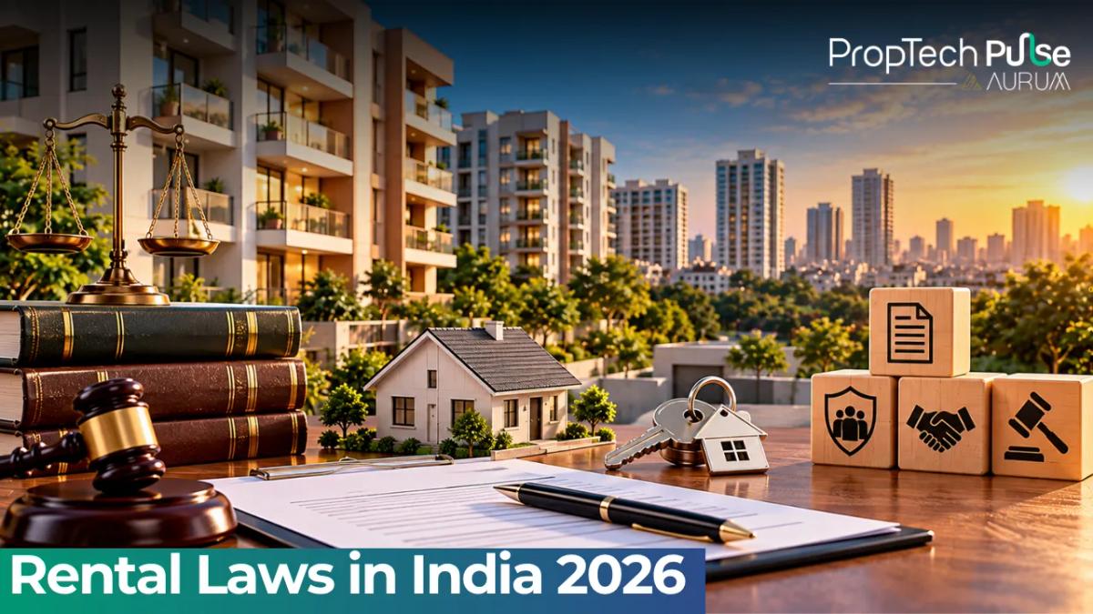 Infographic showing India map with highlighted states adopting the Model Tenancy Act versus legacy state laws