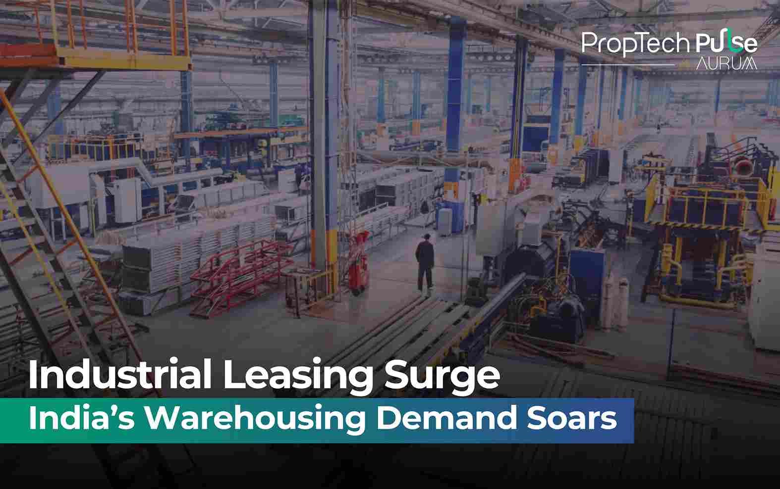 Industrial skyline with manufacturing facilities