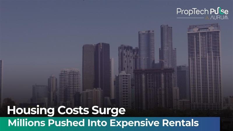 A modern apartment in an urban setting with a skyline